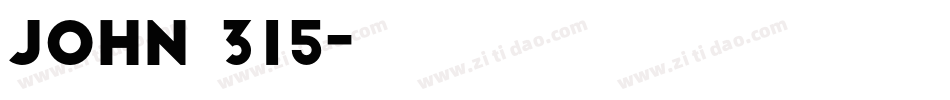 JOHN 315字体转换